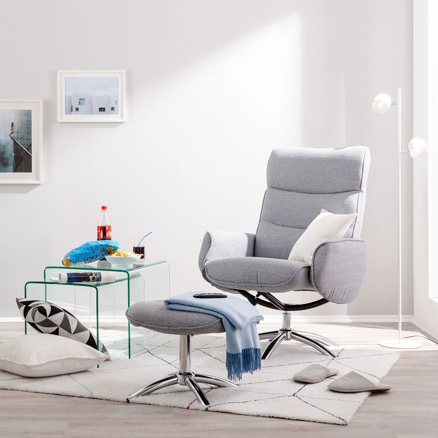 Fredriks Table d'appoint gigogne Drap - Verre 4 Fredriks Table d'appoint gigogne Drap - Verre – Image 2