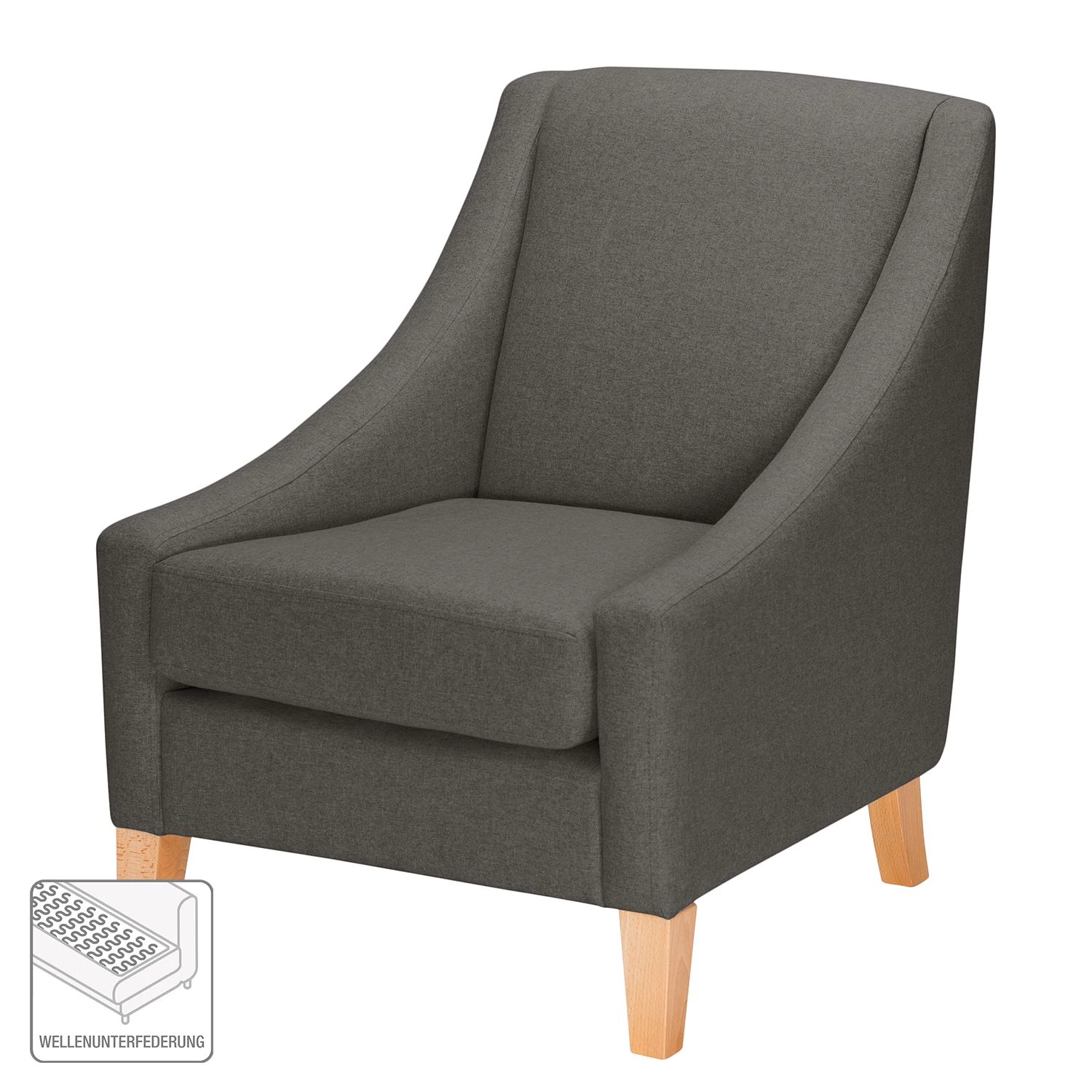 Mørteens Fauteuil Gin Gin - Gris foncé 4 Mørteens Fauteuil Gin Gin - Gris foncé – Image 2