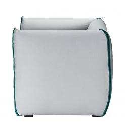 Fredriks Fauteuil Grady II - Tissu -Meubles de salon Soldes sessel grady webstoff ii mit hocker hellgrau tuerkis 4771468