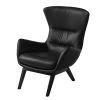 Studio Copenhagen Fauteuil Hepburn I - Cuir véritable Neka : Noir - Noir -Meubles de salon Soldes sessel hepburn echtleder echtleder neka schwarz 5024004