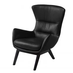 Studio Copenhagen Fauteuil Hepburn I - Cuir véritable Neka : Noir - Noir