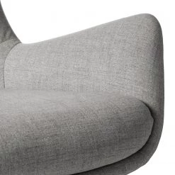 Studio Copenhagen Fauteuil Hepburn I - Tissu Milan : Gris clair - Chêne foncé -Meubles de salon Soldes sessel hepburn flachgewebe eiche stoff milan hellgrau 5017372