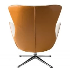 Studio Copenhagen Fauteuil Hepburn III - Beige / Cognac - Chrome brillant -Meubles de salon Soldes sessel hepburn ii webstoff echtleder beige cognac 5022188