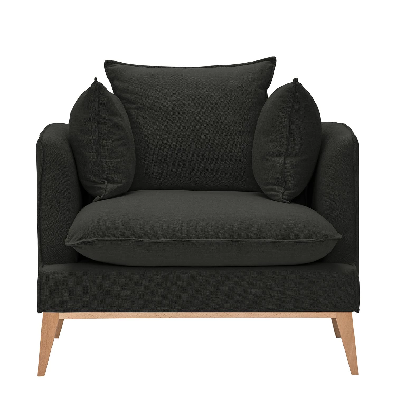 Eva Padberg Collection Fauteuil Lavina I Tissu - Tissu Moretey : Gris foncé 4 Eva Padberg Collection Fauteuil Lavina I Tissu - Tissu Moretey : Gris foncé – Image 2