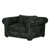 Ars manufacti Fauteuil Mallow - Aspect cuir vieilli anthracite