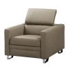 Fredriks Fauteuil Menfi - Cuir véritable - Taupe -Meubles de salon Soldes sessel menfi echtleder taupe 5039388