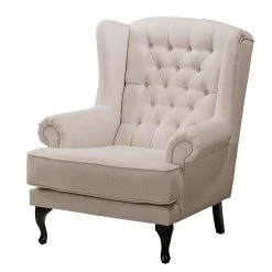 Maison Belfort Fauteuil à oreilles Miscol - Cappuccino - Sans repose-pieds