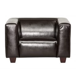 Maison Belfort Fauteuil Nespolo - Cuir véritable marron foncé -Meubles de salon Soldes sessel nespolo bycast echtleder dunkelbraun 254138