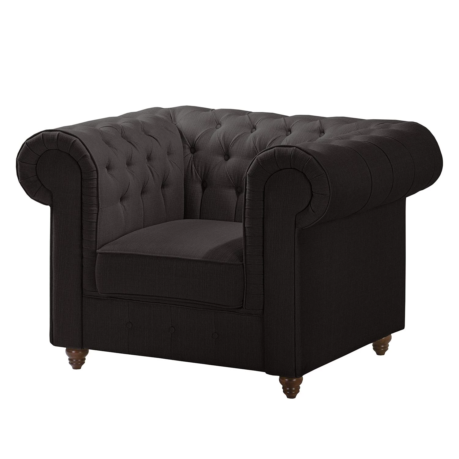 Maison Belfort Fauteuil Chesterfield Pintano - Anthracite 3 Maison Belfort Fauteuil Chesterfield Pintano - Anthracite