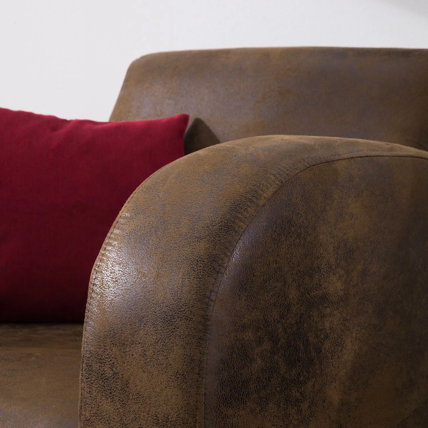 Ars manufacti Fauteuil Tullow - Aspect vieux cuir marron 9 Ars manufacti Fauteuil Tullow - Aspect vieux cuir marron – Image 7