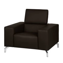 Loftscape Fauteuil Varberg XXL - Cuir véritable marron foncé