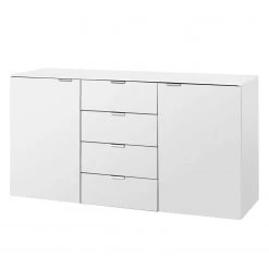 Express Möbel Buffet Carina I - Blanc polaire - Hauteur : 80 cm