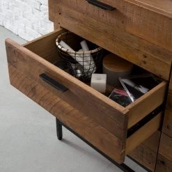 Ars manufacti Buffet Grasby - Pin recyclé / Métal - Pin foncé / Noir -Meubles de salon Soldes sideboard grasby altholz pinie metall pinie dunkel schwarz 4920616