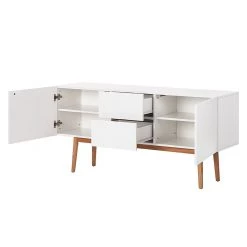 Mørteens Buffet Lindholm III - Partiellement en chêne massif - Blanc 15 Mørteens Buffet Lindholm III - Partiellement en chêne massif - Blanc -Meubles de salon Soldes sideboard lindholm iii weiss dekor eiche massiv 3711481