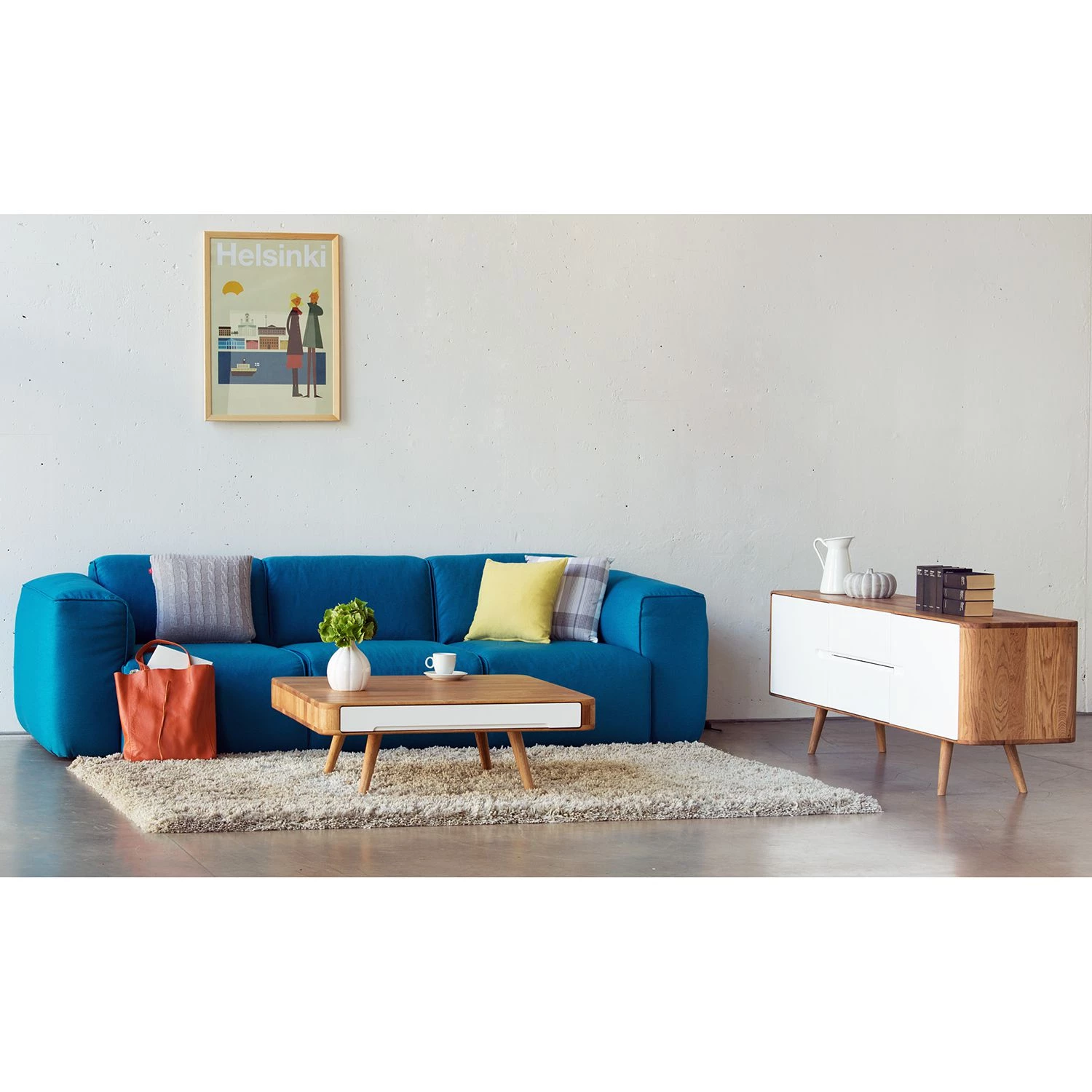 Studio Copenhagen Buffet Loca I - Chêne sauvage massif - Blanc / Chêne sauvage - Largeur : 180 cm 5 Studio Copenhagen Buffet Loca I - Chêne sauvage massif - Blanc / Chêne sauvage - Largeur : 180 cm – Image 3