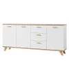 Germania Buffet Neston II - Blanc mat / Imitation chêne de Sanremo 1 Germania Buffet Neston II - Blanc mat / Imitation chêne de Sanremo -Meubles de salon Soldes sideboard neston ii supermatt weiss eiche sanremo dekor 3908932