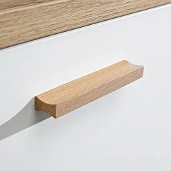 Germania Buffet Neston II - Blanc mat / Imitation chêne de Sanremo -Meubles de salon Soldes sideboard neston ii supermatt weiss eiche sonoma dekor 637590