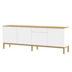 Tenzo Buffet Patch IV - Partiellement en chêne massif - Blanc
