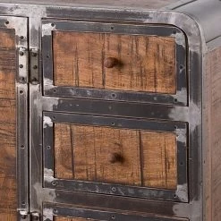 Ars manufacti Buffet Wharton I - Partiellement en acacia massif / Acier -Meubles de salon Soldes sideboard wharton i mango teilmassiv 5046244