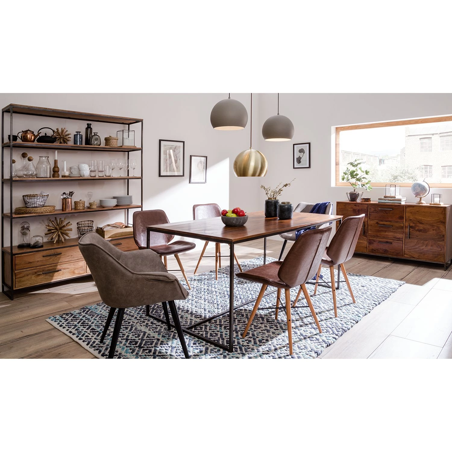 Ars manufacti Buffet Woodson - Acacia brun - Largeur : 145 cm 4 Ars manufacti Buffet Woodson - Acacia brun - Largeur : 145 cm – Image 2