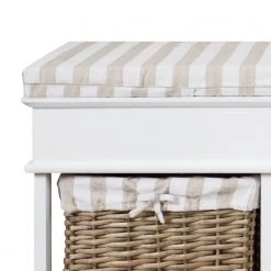 Maison Belfort Banc Elven - Paulownia massif - Blanc / Marron -Meubles de salon Soldes sitzbank elven paulownia massiv weiss 4347428