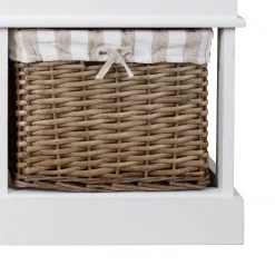 Maison Belfort Banc Elven - Paulownia massif - Blanc / Marron -Meubles de salon Soldes sitzbank elven paulownia massiv weiss 4347432