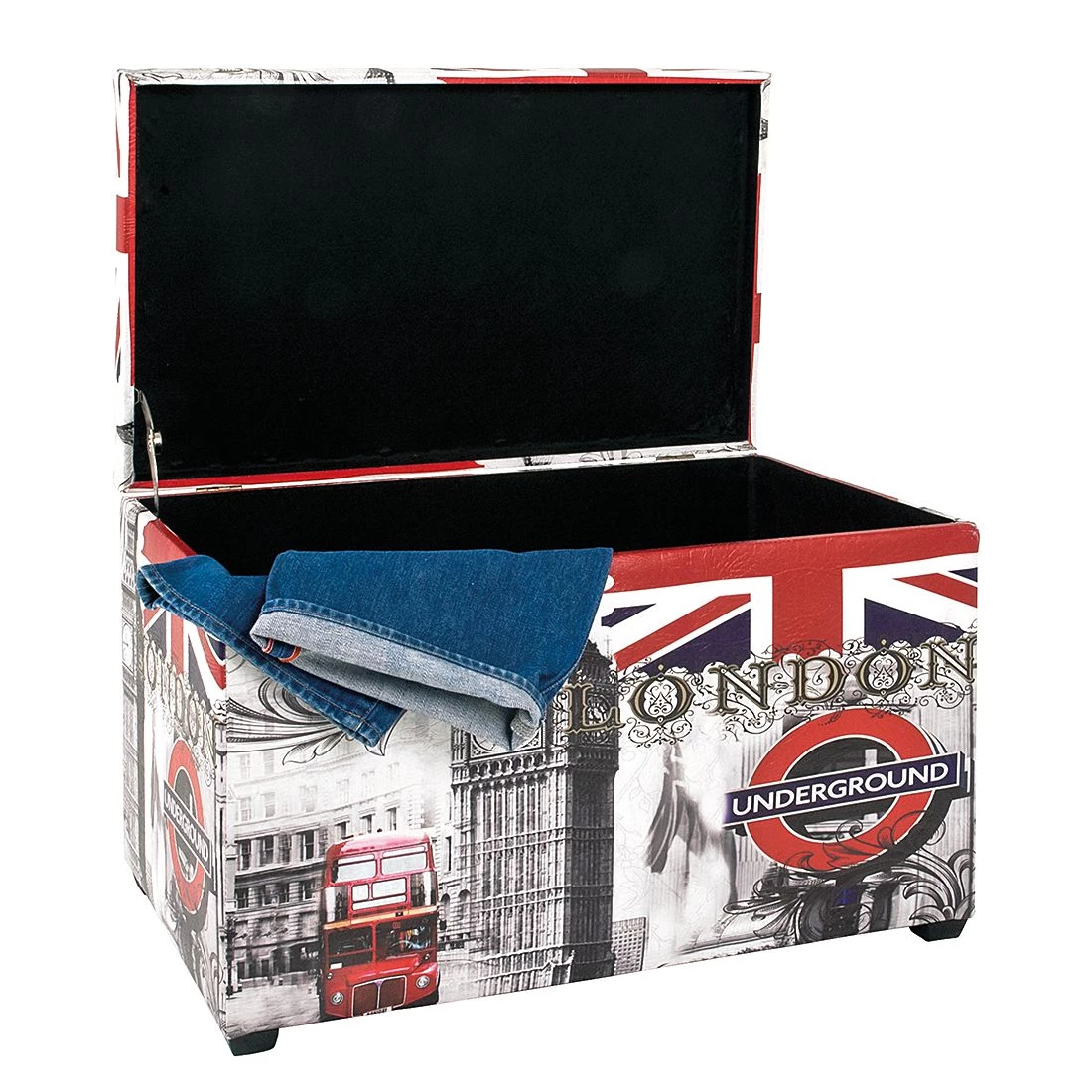 Home Design Coffre Big Ben Vintage - Imitation cuir 4 Home Design Coffre Big Ben Vintage - Imitation cuir – Image 2