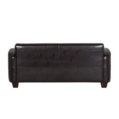 Maison Belfort Canapé La Habana (3 places) - Cuir synthétique Bycast marron foncé -Meubles de salon Soldes sofa 3 sitzer milano kunstleder braun 252007