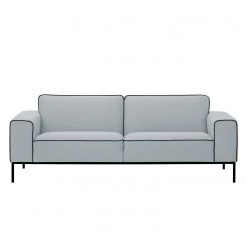 Studio Copenhagen Canapé Ampio Duo (3 places) Tissu - Tissu Floreana : Gris clair - Noir -Meubles de salon Soldes sofa ampio duo 3 sitzer schwarz stoff floreana hellgrau 3967904