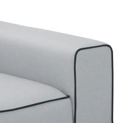 Studio Copenhagen Canapé Ampio Duo (3 places) Tissu - Tissu Floreana : Gris clair - Noir -Meubles de salon Soldes sofa ampio duo 3 sitzer schwarz stoff floreana hellgrau 3967912