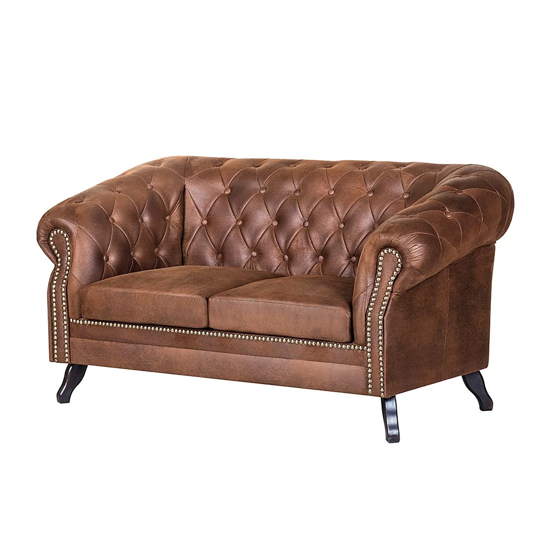 Ars manufacti Canapé Benavente (2 places) - Aspect vieux cuir marron 3 Ars manufacti Canapé Benavente (2 places) - Aspect vieux cuir marron