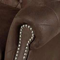 Ars manufacti Canapé Benavente (2 places) - Aspect vieux cuir marron foncé -Meubles de salon Soldes sofa benavente 2 sitzer antiklederoptik dunkelbraun 437401