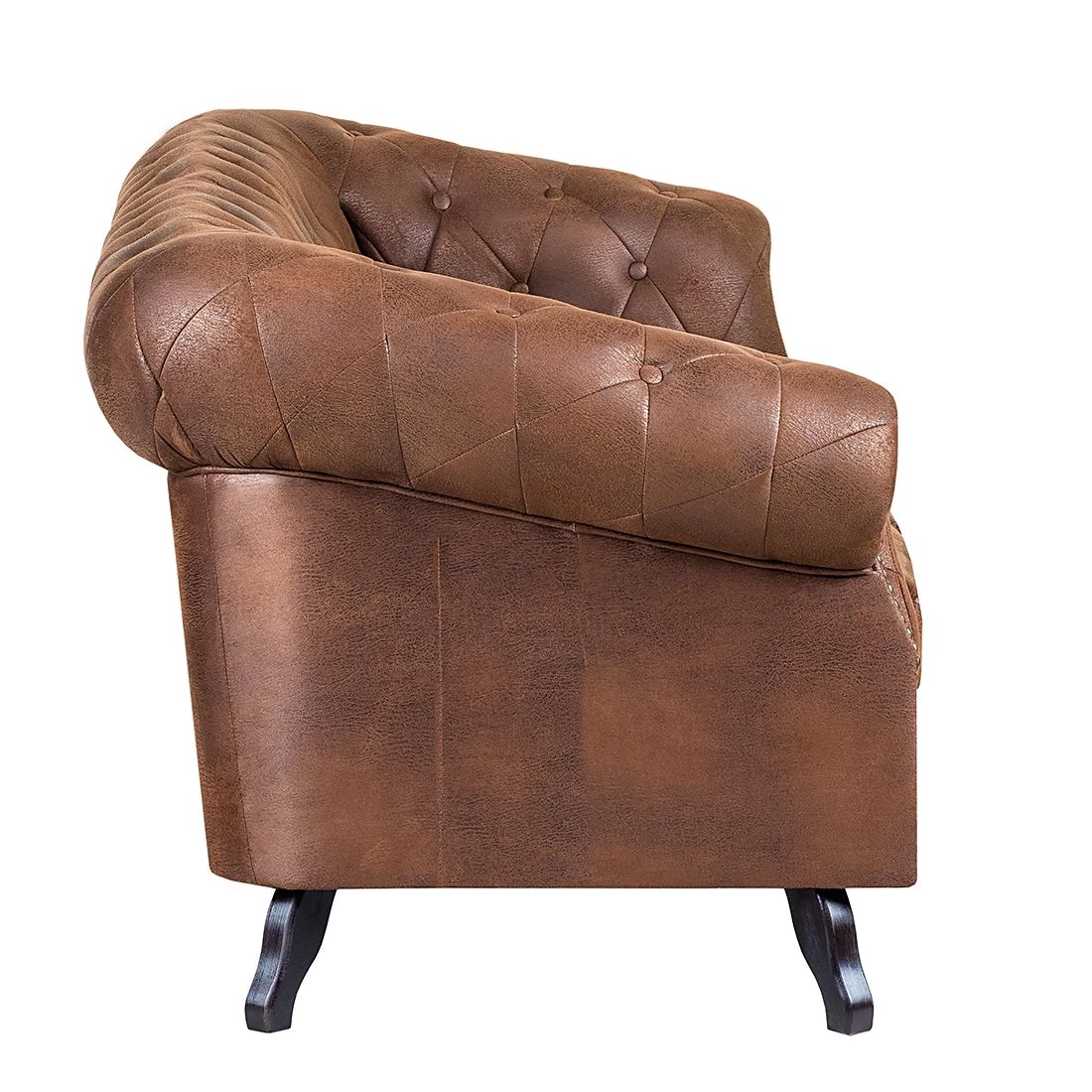 Ars manufacti Canapé Benavente (3 places) - Aspect vieux cuir marron 6 Ars manufacti Canapé Benavente (3 places) - Aspect vieux cuir marron – Image 4