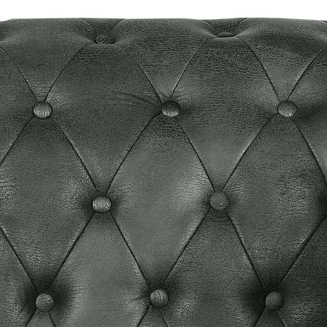 Ars manufacti Canapé Benavente (3 places) - Aspect cuir vieilli anthracite 7 Ars manufacti Canapé Benavente (3 places) - Aspect cuir vieilli anthracite – Image 5
