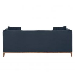 Jack & Alice Canapé Blomma (3 places) - Tissu bleu foncé - Structure : couleur noisette -Meubles de salon Soldes sofa blomma 3 sitzer webstoff dunkelblau gestell nussbaumfarbig 4833092