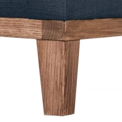 Jack & Alice Canapé Blomma (3 places) - Tissu bleu foncé - Structure : couleur noisette -Meubles de salon Soldes sofa blomma 3 sitzer webstoff dunkelblau gestell nussbaumfarbig 4833108