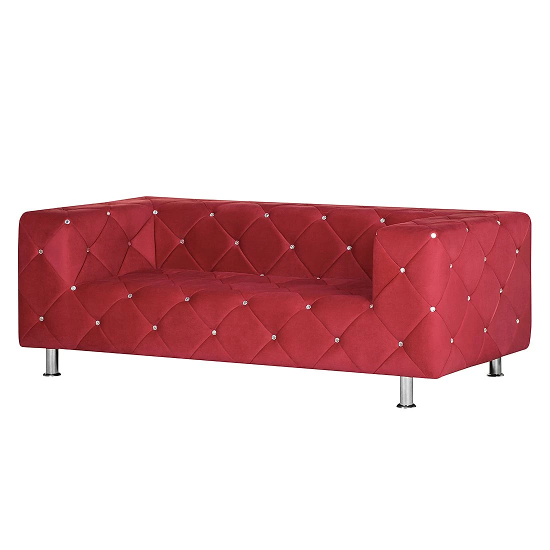 Home Design Canapé Carlotta (2 places) - Microfibre rouge 3 Home Design Canapé Carlotta (2 places) - Microfibre rouge