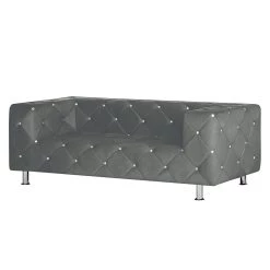 Home Design Canapé Carlotta (2 places) - Microfibre gris acier