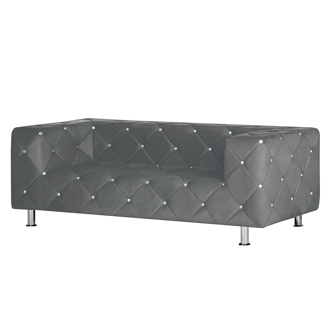 Home Design Canapé Carlotta (2 places) - Microfibre gris acier 3 Home Design Canapé Carlotta (2 places) - Microfibre gris acier
