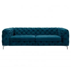 Jack & Alice Canapé Leominster II (3 places) - Velours Jila: Pétrole 16 Jack & Alice Canapé Leominster II (3 places) - Velours Jila: Pétrole -Meubles de salon Soldes sofa cayley 3 sitzer samt 5149720