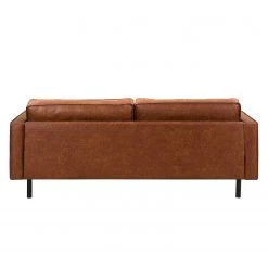 Ars manufacti Canapé 3 places FORT DODGE - Aspect cuir vieilli - Microfibre Yaka: Cognac -Meubles de salon Soldes sofa fort dodge 3 sitzer antiklederlook cognac 4669736