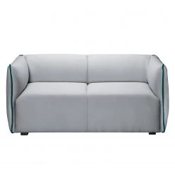 Fredriks Canapé Grady II (2 places) - Tissu - Gris clair / Turquoise -Meubles de salon Soldes sofa grady webstoff ii 2 sitzer hellgrau tuerkis 4770536 2