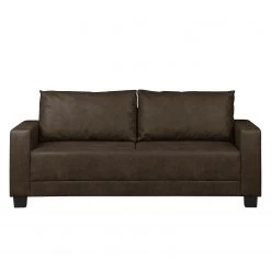 Ars Natura Ensemble de salon Greenwood (3-2-1) - Aspect cuir vieilli - Expresso -Meubles de salon Soldes sofa greenwood 3 sitzer antiklederlook espresso 4493988