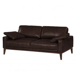 Ars manufacti Ensemble de salon Horley (3-2) - Cuir véritable - Marron foncé -Meubles de salon Soldes sofa horley 2 sitzer echtleder dunkelbraun 4480788