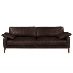 Ars manufacti Ensemble de salon Horley (3-2) - Cuir véritable - Marron foncé -Meubles de salon Soldes sofa horley 3 sitzer echtleder dunkelbraun 4480536