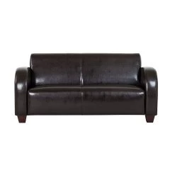 Maison Belfort Canapé La Habana (2 places) - Cuir synthétique marron -Meubles de salon Soldes sofa la habana 2 sitzer bycast kunstleder dunkelbraun 256062
