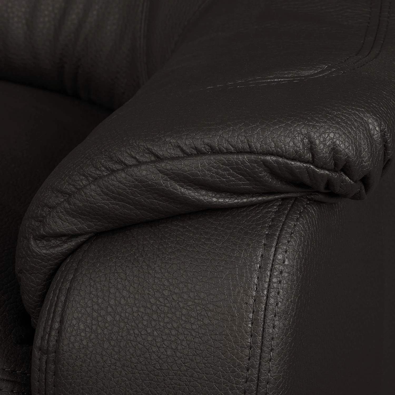 Modoform Canapé Lakin Imitation cuir (3 places) - Marron foncé 10 Modoform Canapé Lakin Imitation cuir (3 places) - Marron foncé – Image 8