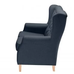 Maison Belfort Ensemble de salon Luro (2-1) - Bleu foncé -Meubles de salon Soldes sofa luro 2 sitzer strukturstoff dunkelblau 4542812
