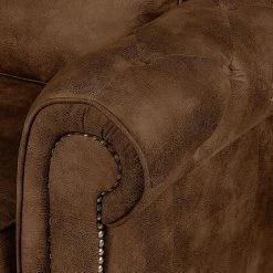 Ars manufacti Canapé Mallow (2 places) - Aspect cuir vieilli marron -Meubles de salon Soldes sofa mallow 2 sitzer antiklederoptik braun 436276