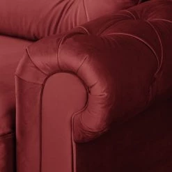 Velvet Studio Ensemble de salon Marau (3-2) - Rouge -Meubles de salon Soldes sofa marau 3 sitzer samt rot 4915216